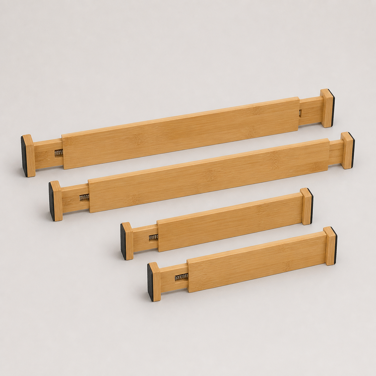 Synthetic Expandable Bamboo Drawer Dividers product image.